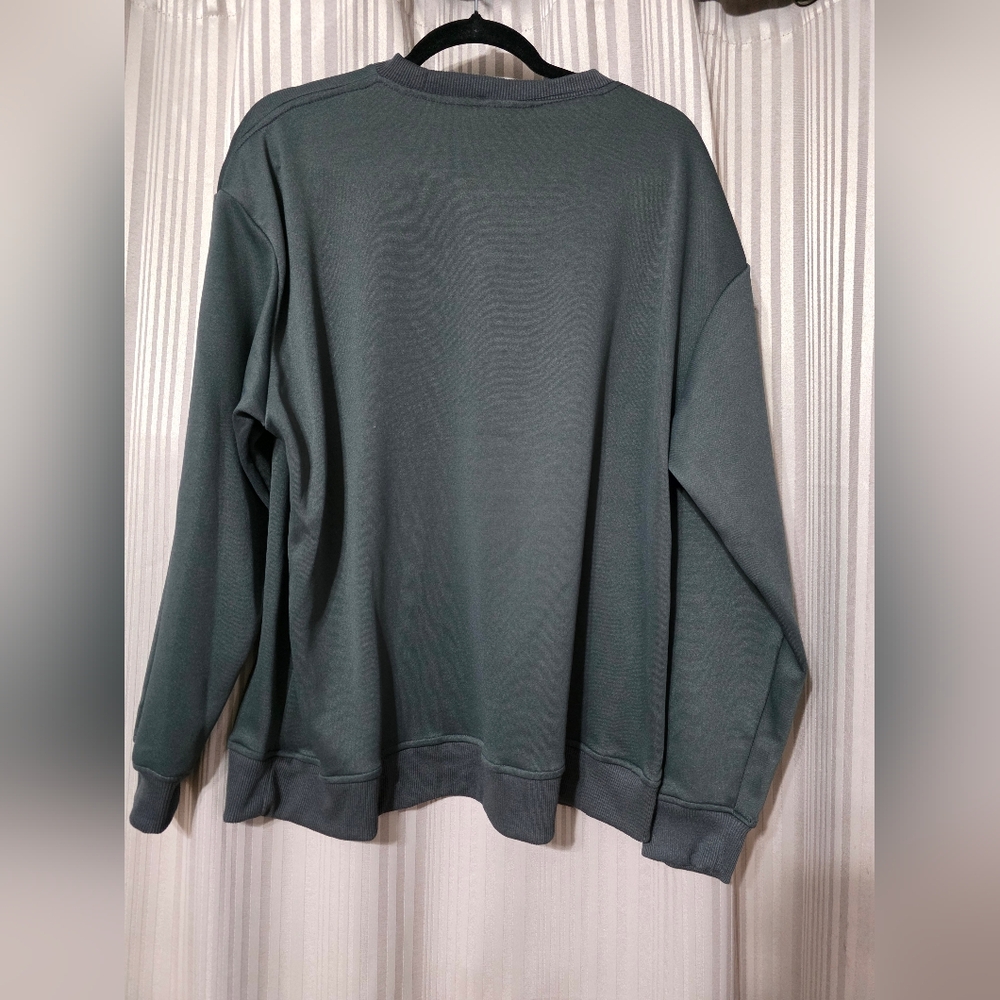 Source Unknown Black Sweatshirt With Colorful Pri… - image 3